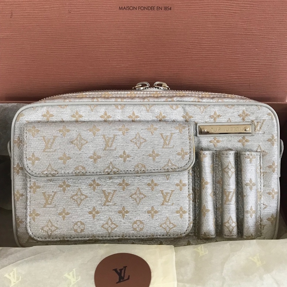Louis Vuitton Silver mini Lin Shine McKenna bag